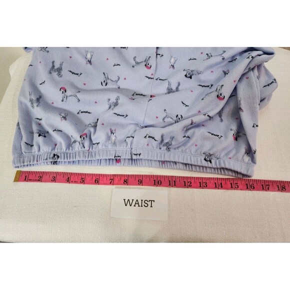 WOMENS XL BLUE PAJAMA PANTS DOGS COMFY LIGHTWEIGHT LOUNGEWEAR SOFT VIBRANT CUTE - Picture 9 of 12